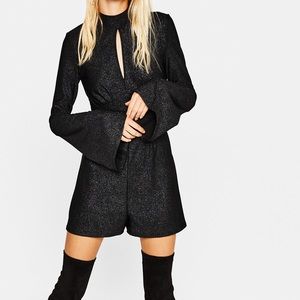 Short Jumpsuit with Bell Sleeves